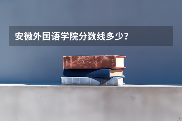 安徽外国语学院分数线多少？