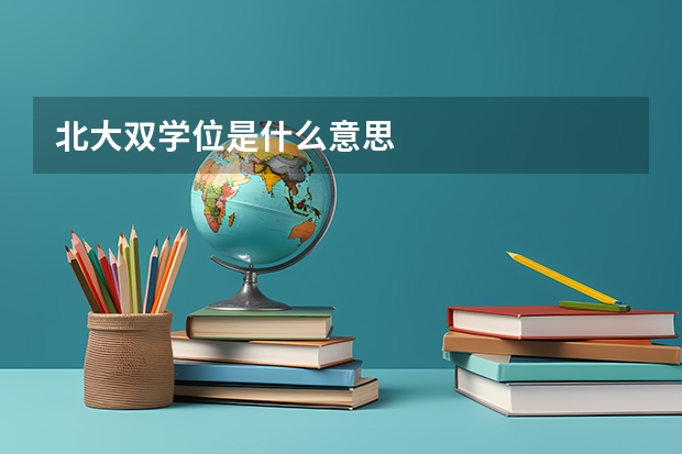 北大双学位是什么意思