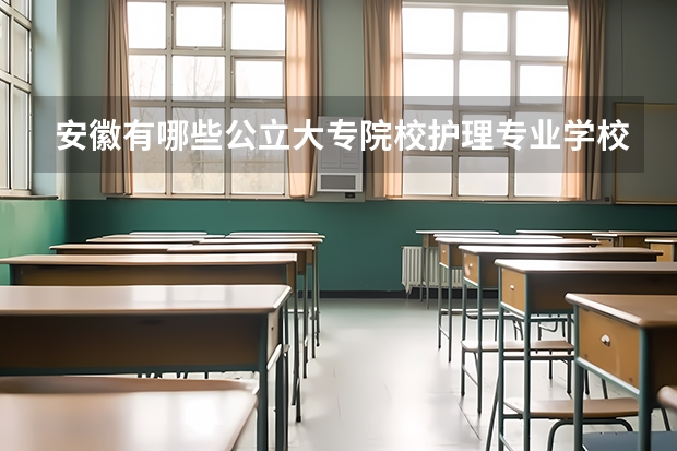 安徽有哪些公立大专院校护理专业学校