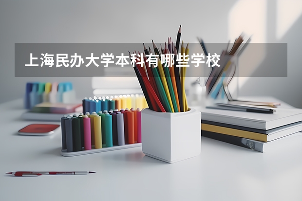 上海民办大学本科有哪些学校