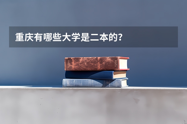 重庆有哪些大学是二本的？