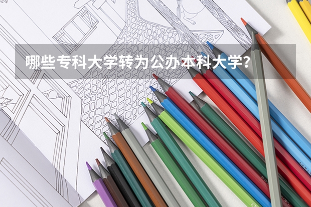 哪些专科大学转为公办本科大学？