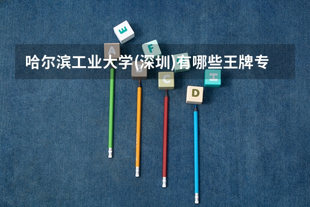 哈尔滨工业大学(深圳)有哪些王牌专业?
