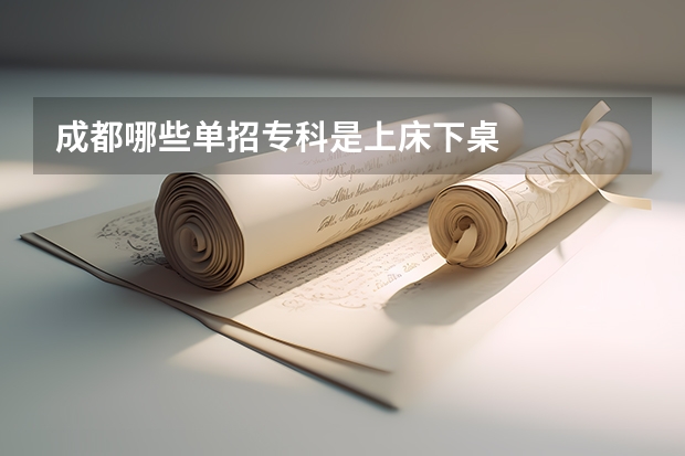 成都哪些单招专科是上床下桌