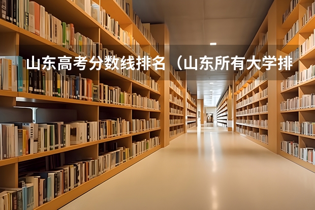 山东高考分数线排名（山东所有大学排名以及录取分数线）