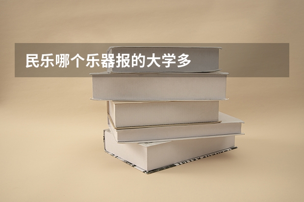民乐哪个乐器报的大学多
