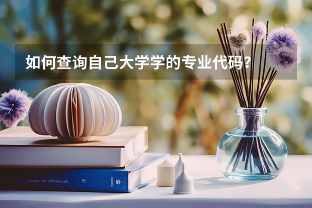 如何查询自己大学学的专业代码?