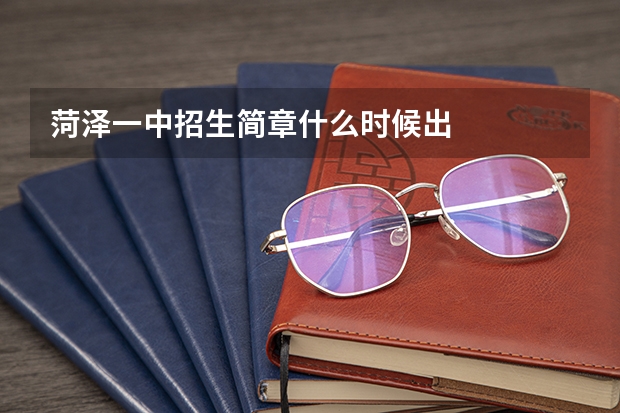 菏泽一中招生简章什么时候出