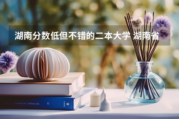 湖南分数低但不错的二本大学 湖南省最便宜的民办二本