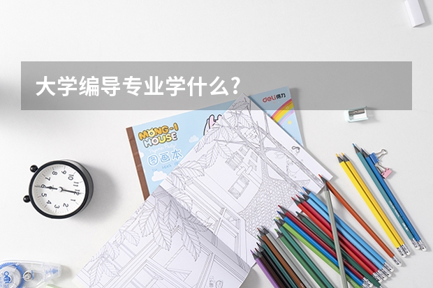 大学编导专业学什么?