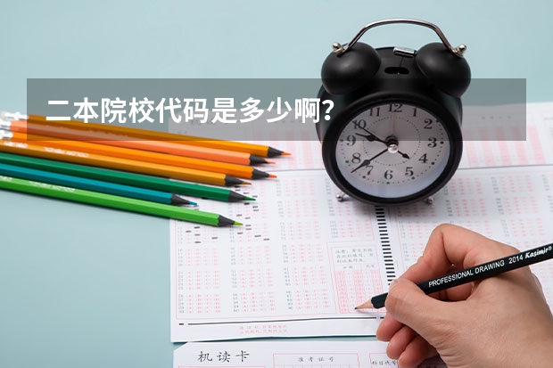 二本院校代码是多少啊？