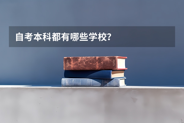 自考本科都有哪些学校？