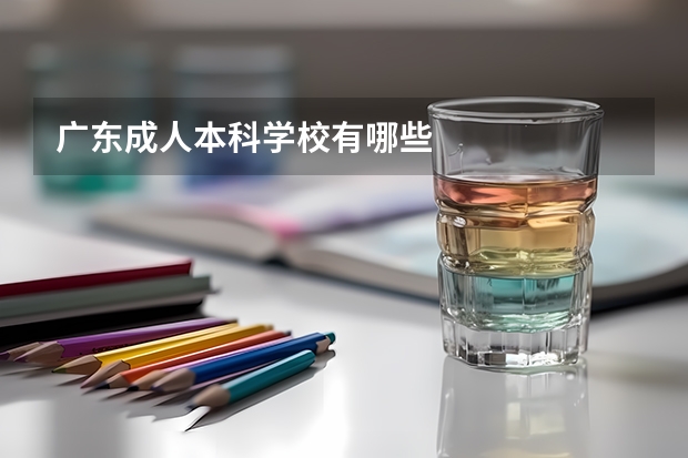 广东成人本科学校有哪些