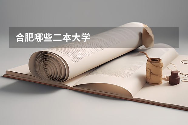 合肥哪些二本大学