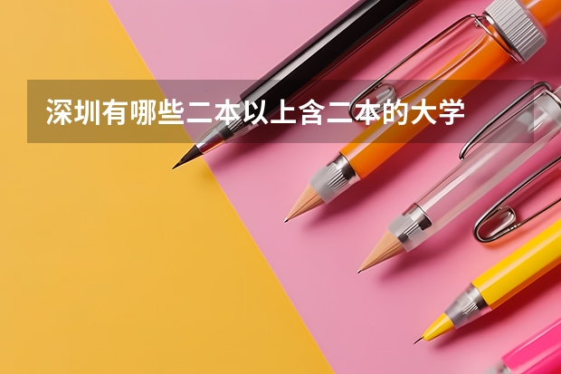 深圳有哪些二本以上含二本的大学