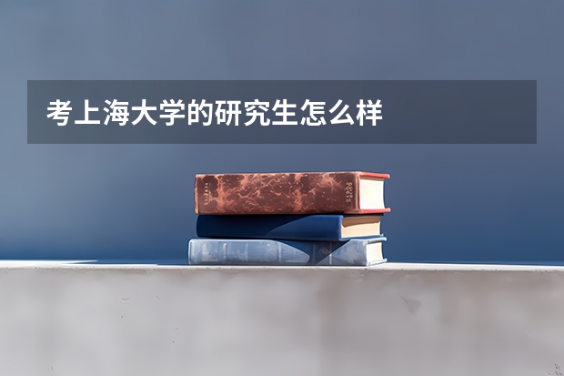 考上海大学的研究生怎么样