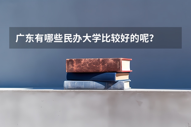 广东有哪些民办大学比较好的呢？