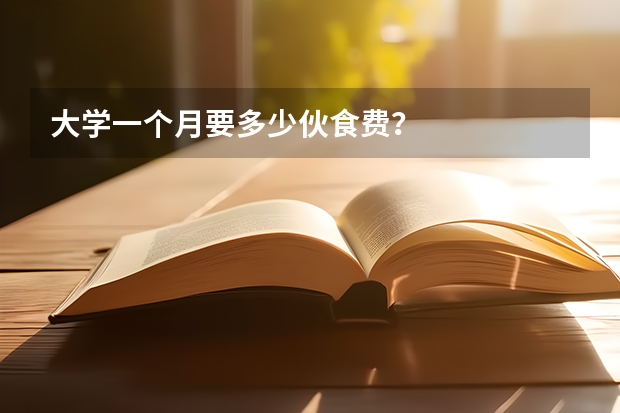大学一个月要多少伙食费？