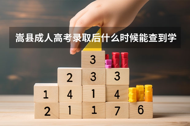 嵩县成人高考录取后什么时候能查到学信网学籍？