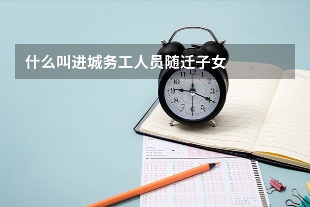 什么叫进城务工人员随迁子女