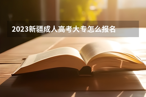 2023新疆成人高考大专怎么报名 网上报考入口及网址？