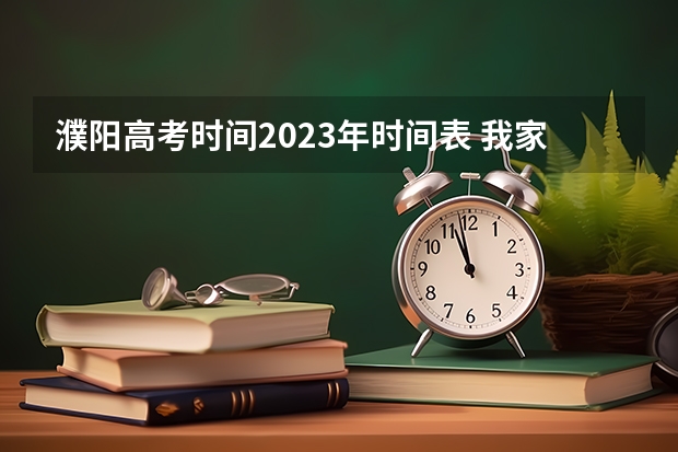 濮阳高考时间2023年时间表 我家是濮阳的，高考的时候也是从我们本地考的，户口所在地也在濮阳！