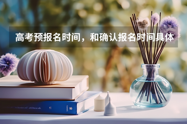 高考预报名时间，和确认报名时间具体是什么意思？？