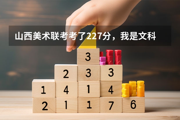 山西美术联考考了227分，我是文科生，估计文化课高考四百出头，我应该报哪些省外的学校比较靠谱，求懂