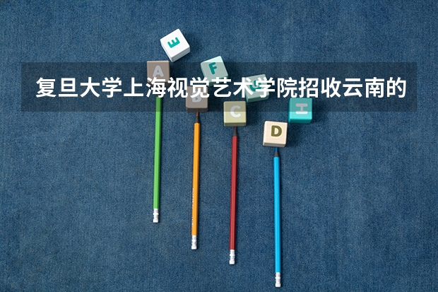 复旦大学上海视觉艺术学院招收云南的吗?