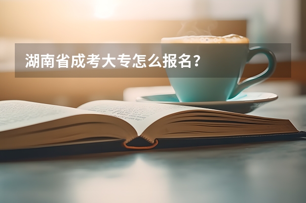 湖南省成考大专怎么报名?