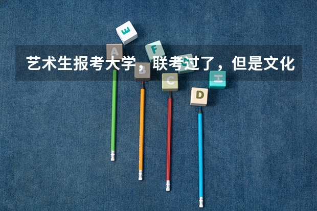 艺术生报考大学，联考过了，但是文化课没过本科线怎么办啊？