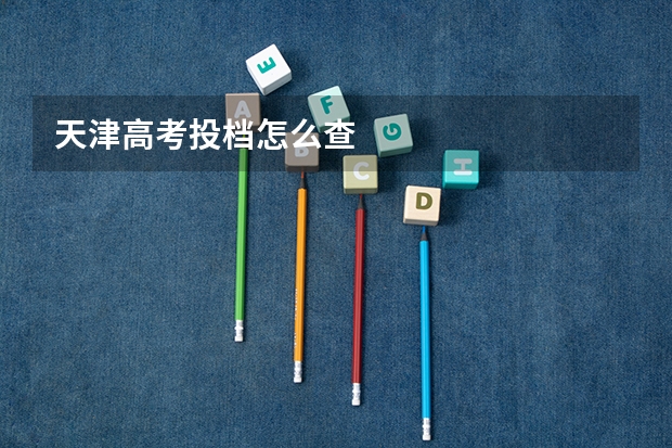 天津高考投档怎么查