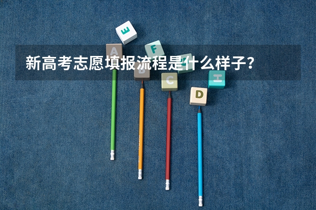 新高考志愿填报流程是什么样子？