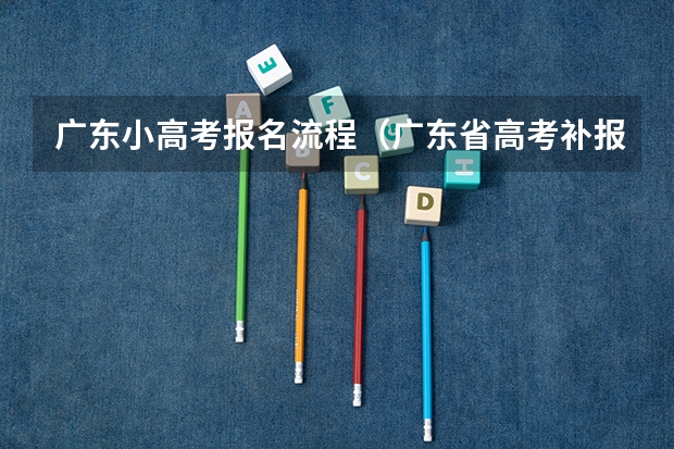 广东小高考报名流程（广东省高考补报名流程）