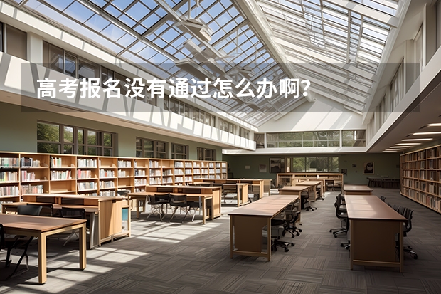 高考报名没有通过怎么办啊？