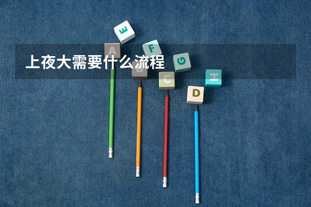 上夜大需要什么流程