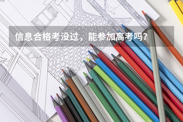 信息合格考没过，能参加高考吗？