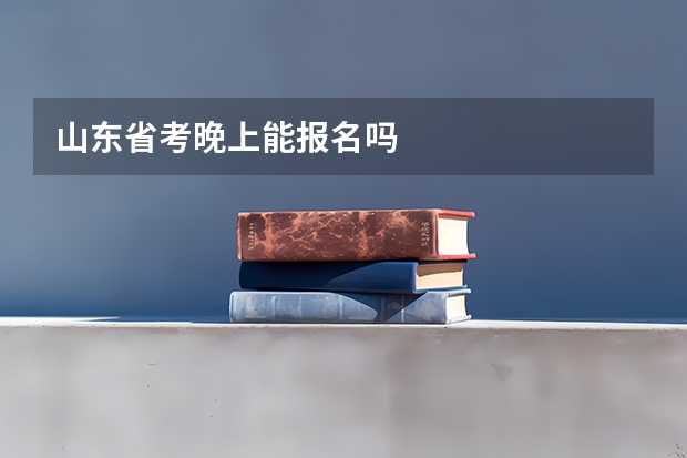山东省考晚上能报名吗